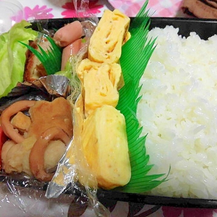 時短をめざすお弁当（こいもの煮物）